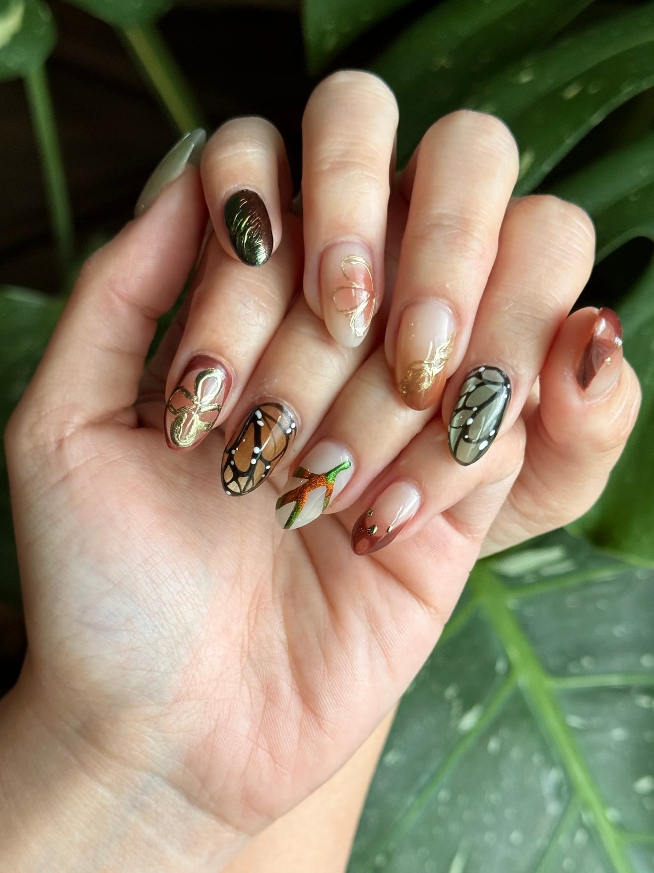 MANICURE PEDICURE SERVICES WITH POLISHED NAIL ART DISPLAY
